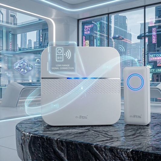 Clopal Wireless Door Bell with 30 Ringtones - Color Black & White