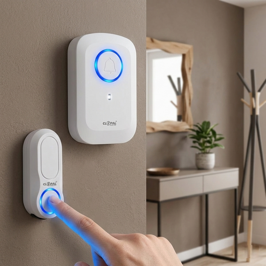 Clopal Wireless Doorbell with 38 Ringtones – Available in Black & White
