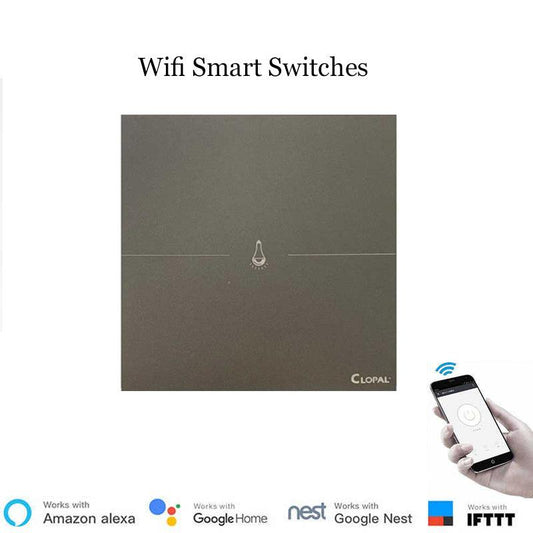 Clopal Platimium 1 Gang Smart Touch WIFI Switches, Mobile Control, Voice Control Compatible with ALEXA, Google Assistant and IFTTT