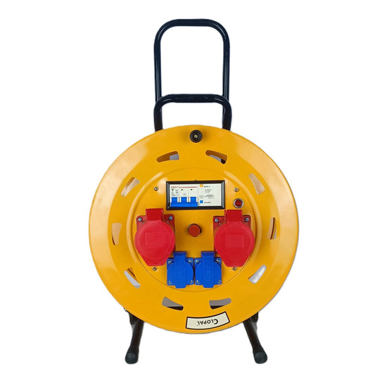 Clopal Industrial Empty Cable Reel Trolley – 3500W Capacity | Heavy-Duty Portable Power Distribution Drum