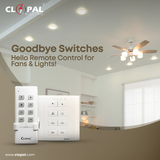 Clopal 1 Fan & 4 Lights Remote Control Switches Make Your Fan & Lights Remote Control