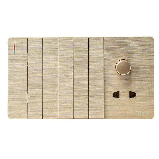 Clopal ARC Series 6 + 1 Dimmer + 1 Socket Superior Quality