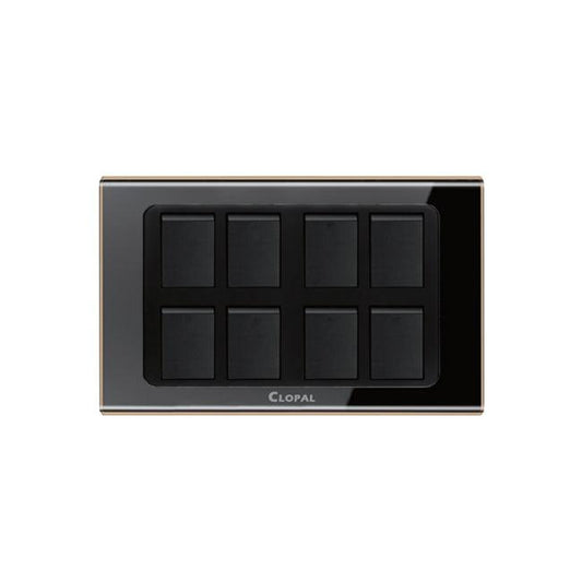 Clopal Black Series 8-Gang Switch Superior Quality
