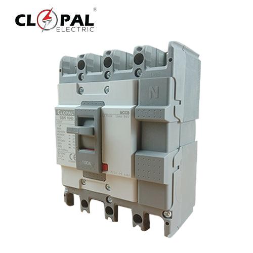 Clopal Heavy Duty 100Amp Four Pole Moulded Case Circuit Breaker