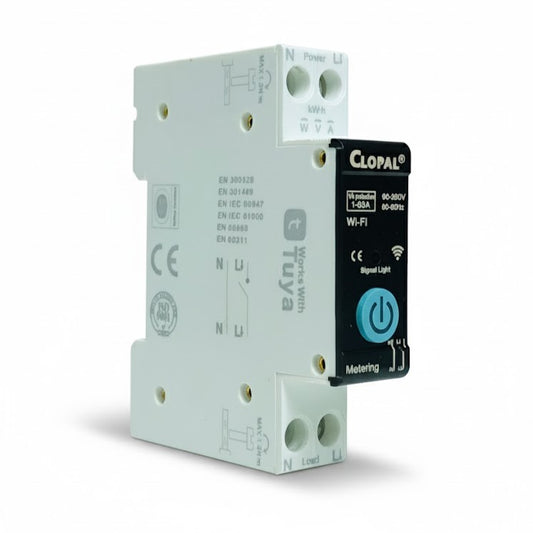Clopal WIFI Smart Energy Meter Voltage Current Protect Protector Kwh Metering Monitoring Circuit Breaker Timer Relay 1-63A