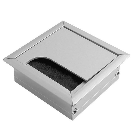 Computer Desk Office Table Wire Cap / Wire Cover Aluminium Rectangle with Black Brush