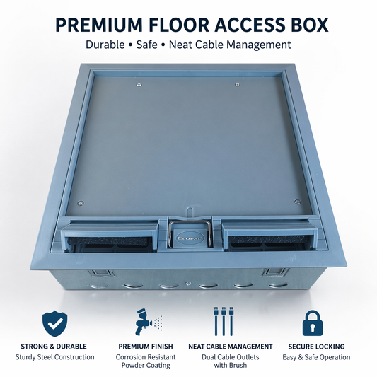 Clopal Floor Box with Metal Base High Standard Inside 4 Holes