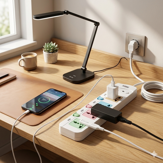 Clopal Extension Lead with 3 Meters Heavy Duty Copper Cable, 3, 4, 5, & 6 Power Sockets Extension Board with Fuse Protection