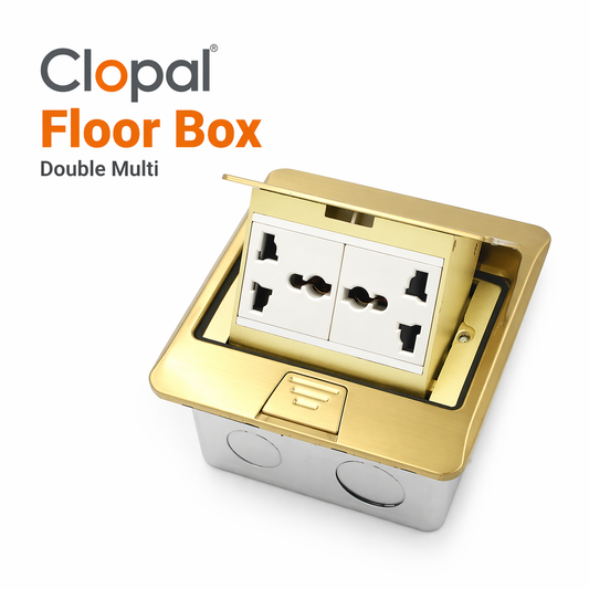 Clopal Pop-Up Technology Floor Box Silver & Golden