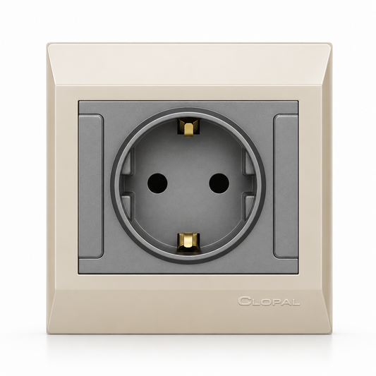 Clopal Golden Metalic Series Euro Socket Superior Quality