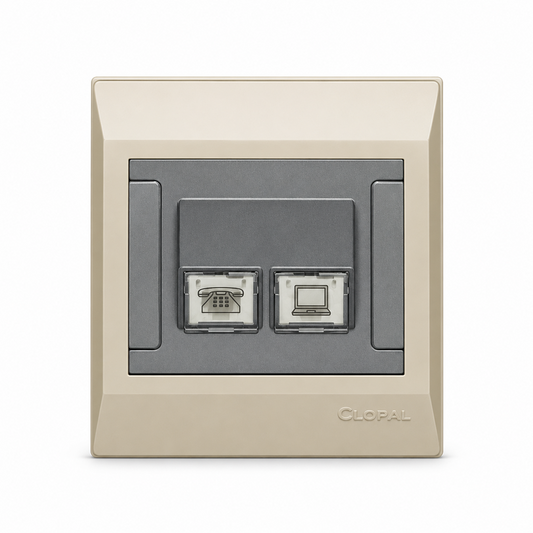 Clopal Golden Metalic Series Telephone + Internet Superior Quality