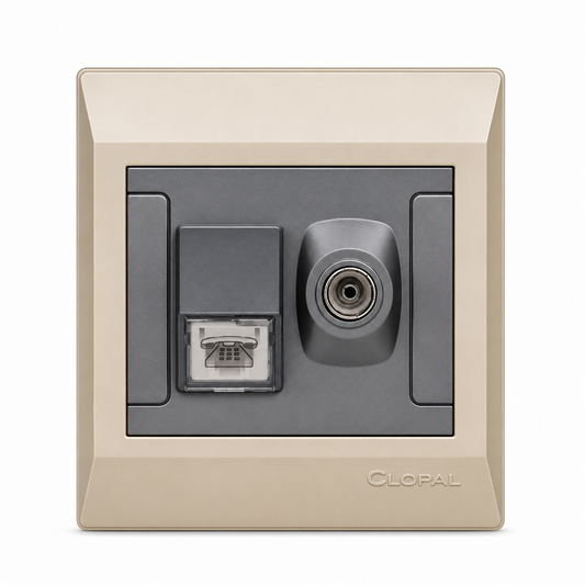 Clopal Golden Metalic Series Telephone + TV Superior Quality