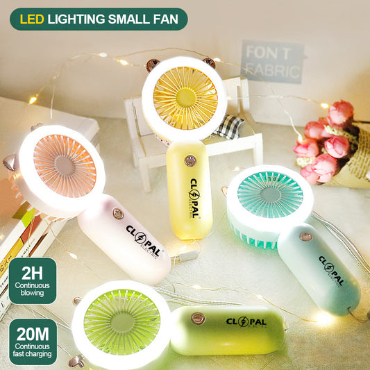 Rechargeable USB Fan Night Light Cooling Fan Machine Best for Home, Office, Travel, Makeup