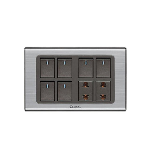 Clopal Inspire Series 6 switch + 2 socket Superior Quality