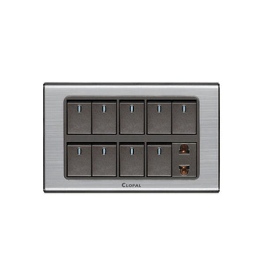 Clopal Inspire Series 9 switch + 1 socket Superior Quality