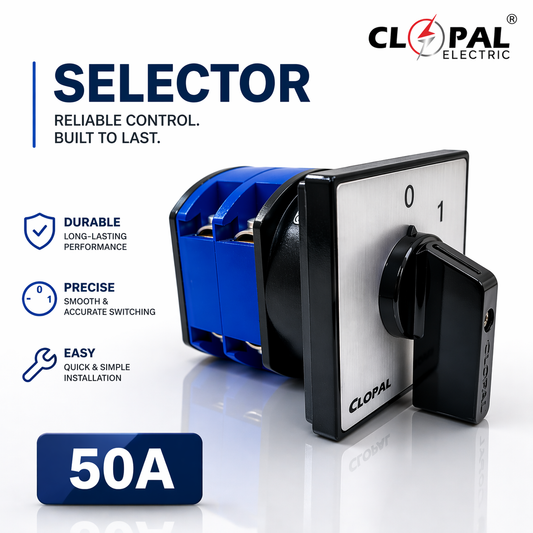 Clopal 50Amp 4 Phase Selector Switches Large - 4 Terminals