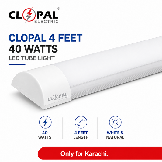 Clopal 4 Feet 40 watts Led Tube Light - White & Natural