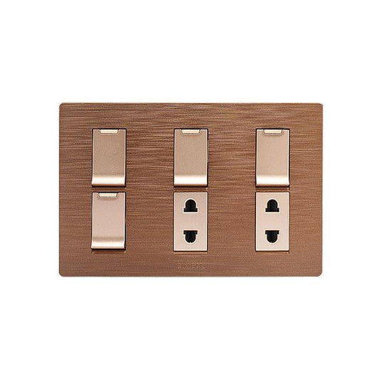 Clopal Pro7 Series 4 switch + 2 socket Superior Quality