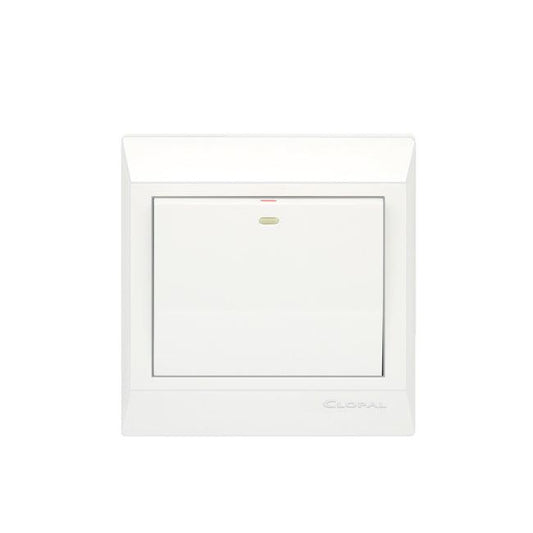 Clopal Pure White Series 1-Gang Switch Superior Quality