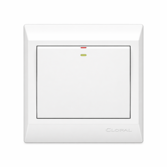 Clopal Pure White Series 1-Gang Switch Superior Quality