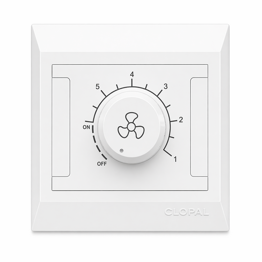 Clopal Pure White Series Big Fan Dimmer Superior Quality