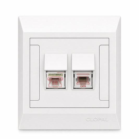 Clopal Pure White Series Telephone + Internet Superior Quality