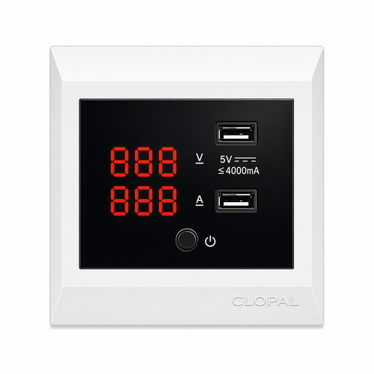 Clopal Pure White Series USB Digital Display Superior Quality
