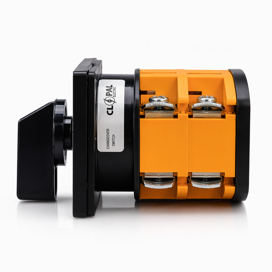 Clopal 50Amp 2 Meters Phase & Neutral Rotary Changeover Switch Small - 4 Terminals
