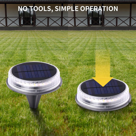 Clopal Solar Powered Outdoor Lights, High Efficiency IP65 Waterproof Sunlight for Sidewalk Patio