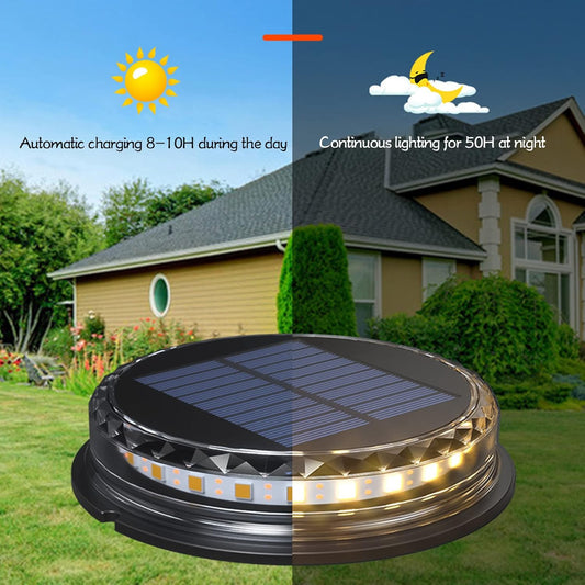 Clopal Solar Powered Outdoor Lights, High Efficiency IP65 Waterproof Sunlight for Sidewalk Patio