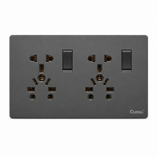 Clopal Space Series Double Light Plug Switch Superior Quality