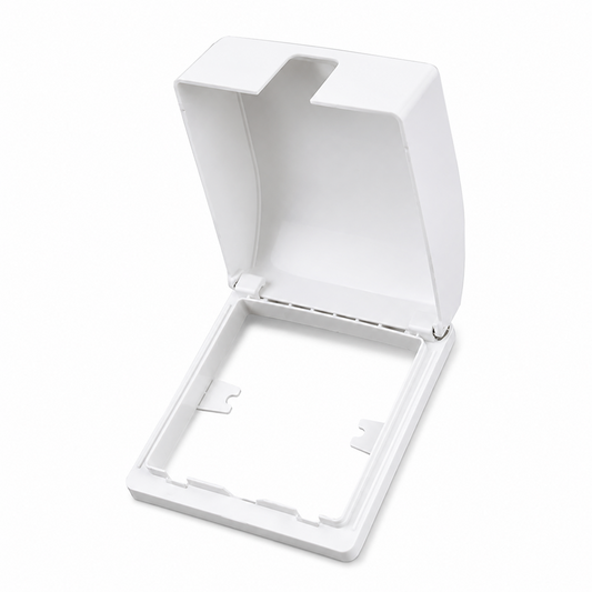 Clopal Universal Wall Socket Plate Panel Light Switch Box Cover Protector - White Color