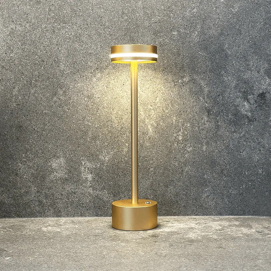 Clopal Long Neck Metal Touch Sensor LED Table Lamp – USB Rechargeable, 3 Color Modes, Dimmable Modern Night Lamp