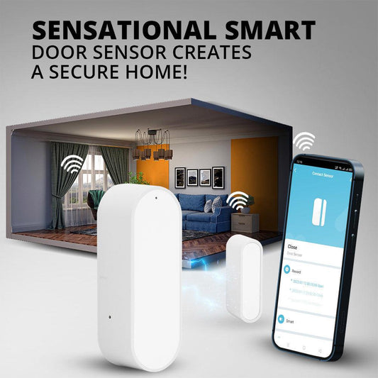 Clopal WiFi Smart Door & Window Sensor – Real-Time Alerts, Home Security Monitor, Tuya App, Alexa & Google Assistant Compatible
