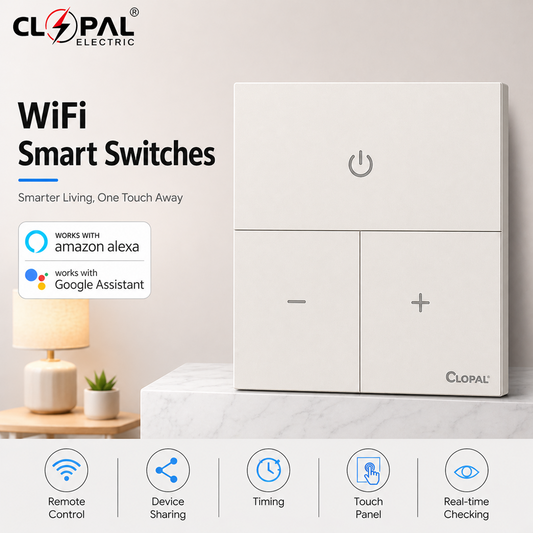 Clopal Pearl Light Dimmer Smart Touch WIFI Switches, Fan & Light Dimmers with Mobile Control, Voice Control Compatible with ALEXA, Google Assistant and IFTTT
