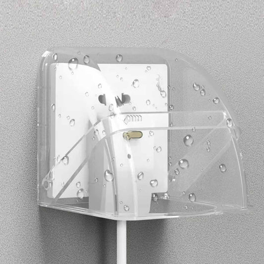 Clopal Deluxe Universal Wall Switch Box Cover Protector - Gray & Transparent Color