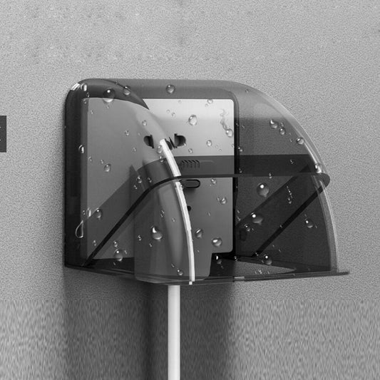 Clopal Deluxe Universal Wall Switch Box Cover Protector - Gray & Transparent Color