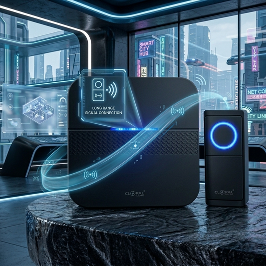 Clopal Wireless Door Bell with 30 Ringtones - Color Black & White