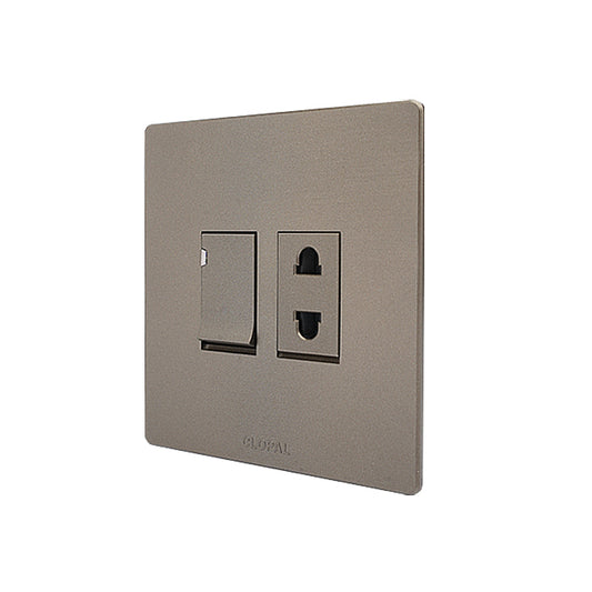 Clopal Flatty Series 1 switch + 1 socket Superior Quality