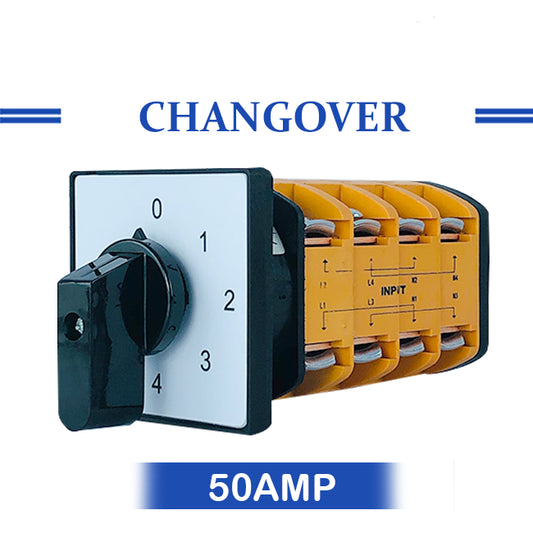 Clopal 50 & 75 Amp 16 Terminals Big Changeover Switches for 2 & 4 Meters