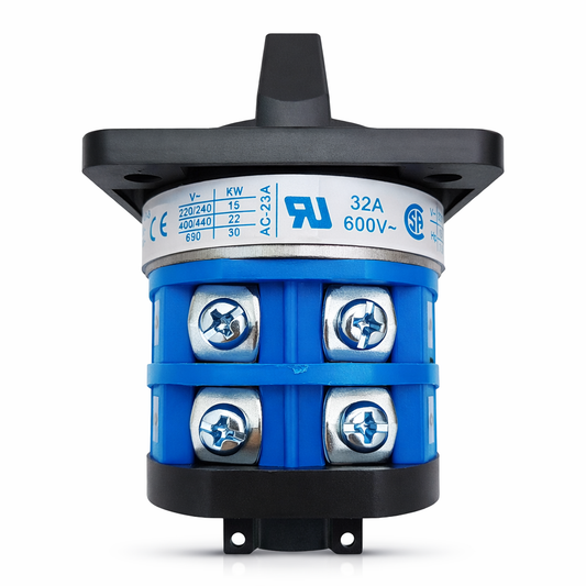 Clopal 32Amp 2 Meters Phase & Neutral Rotary Changeover Switch Smale - 4 Terminals