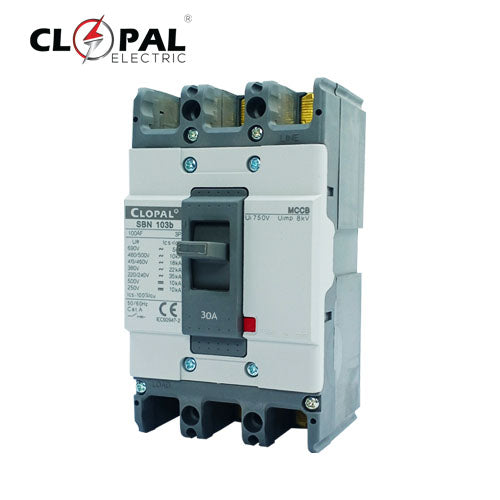 Clopal Heavy Duty Two, Three & Four Pole 30, 60, 100, & 150AMP Moulded Case Circuit Breaker