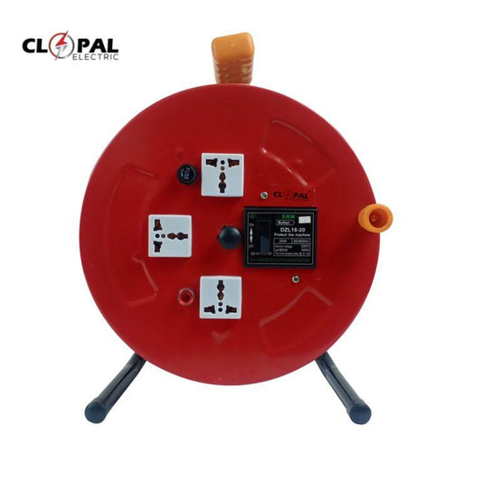 Clopal Heavy Duty 20 Yards 2 Core Extension Reel with Earth Leakage Breaker - 3500 Watt