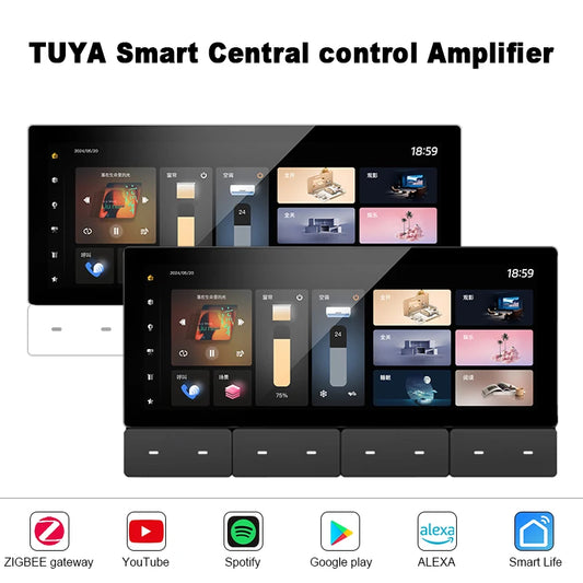 Clopal Smart Touch Screen Zigbee Control Panel – 6.2” Android 11 Wall Audio Amplifier with Alexa, IR & WiFi