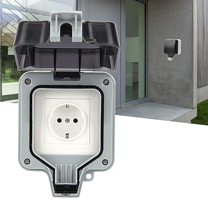 Waterproof Outdoor Socket Box 2 Hole Wall Electrical Switch Case Wall Power Socket Box