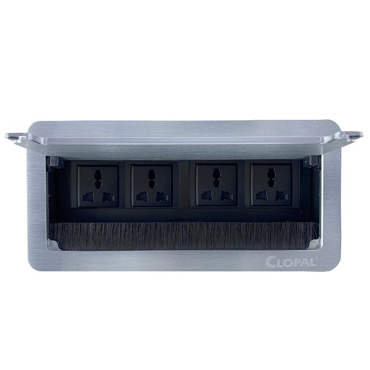 Flip up Tabletop Brush Connectivity Technology Box – Black & Silver ...