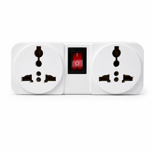 Multi Function Travel Adapter 220v EU Plug Type 3 in one with ON/OFF Switch