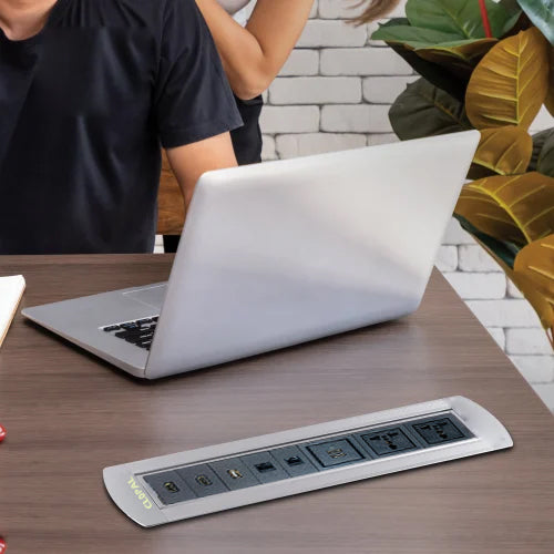 SpinPort 360° Rotatable Table Socket Technology Box – Multi socket, Internet, Telephone, USB Charging, HDMI, USB