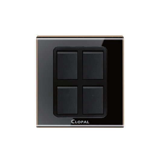 Clopal Black Series 4-Gang Switch Superior Quality