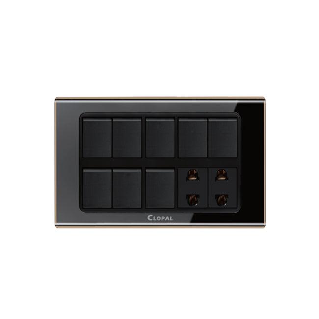 Clopal Black Series 8 switch + 2 socket Superior Quality – Clopal Online